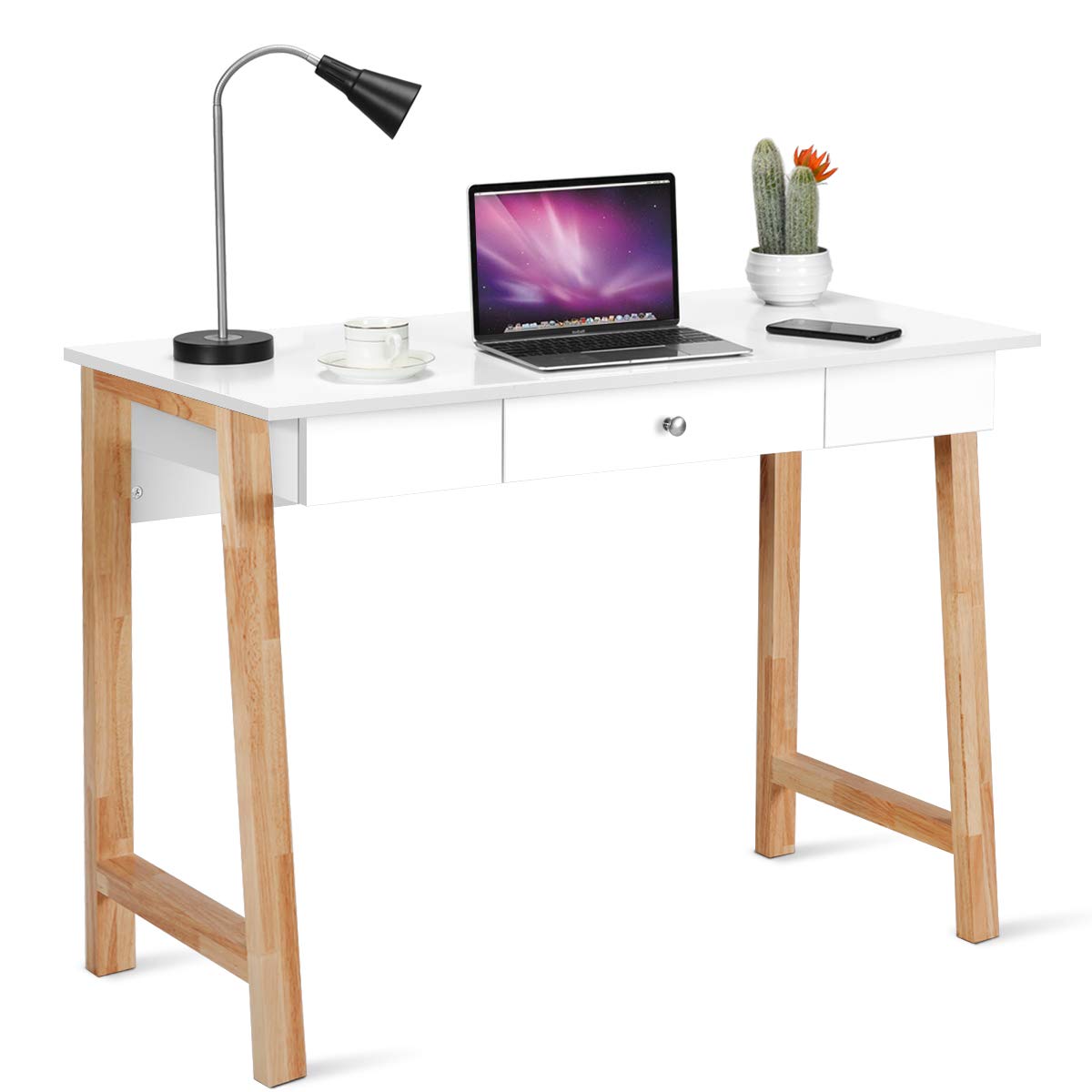 Bureau d'ordinateur Tangkula avec tiroirs de rangement
